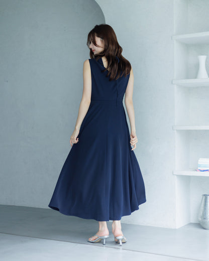 【SPECIAL 10%OFF】クロスドレープフレアワンピース