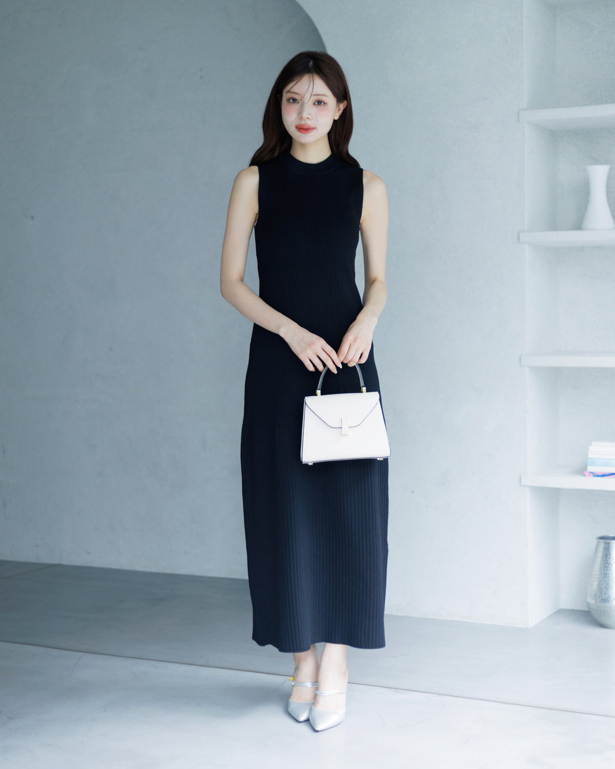 【SPECIAL10%OFF】ノーブルニット・アイラインワンピース