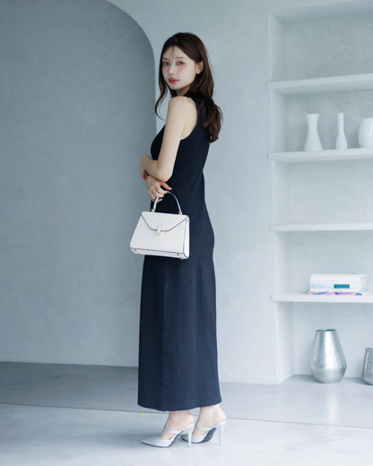 【SPECIAL10%OFF】ノーブルニット・アイラインワンピース