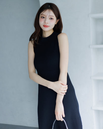 【SPECIAL10%OFF】ノーブルニット・アイラインワンピース