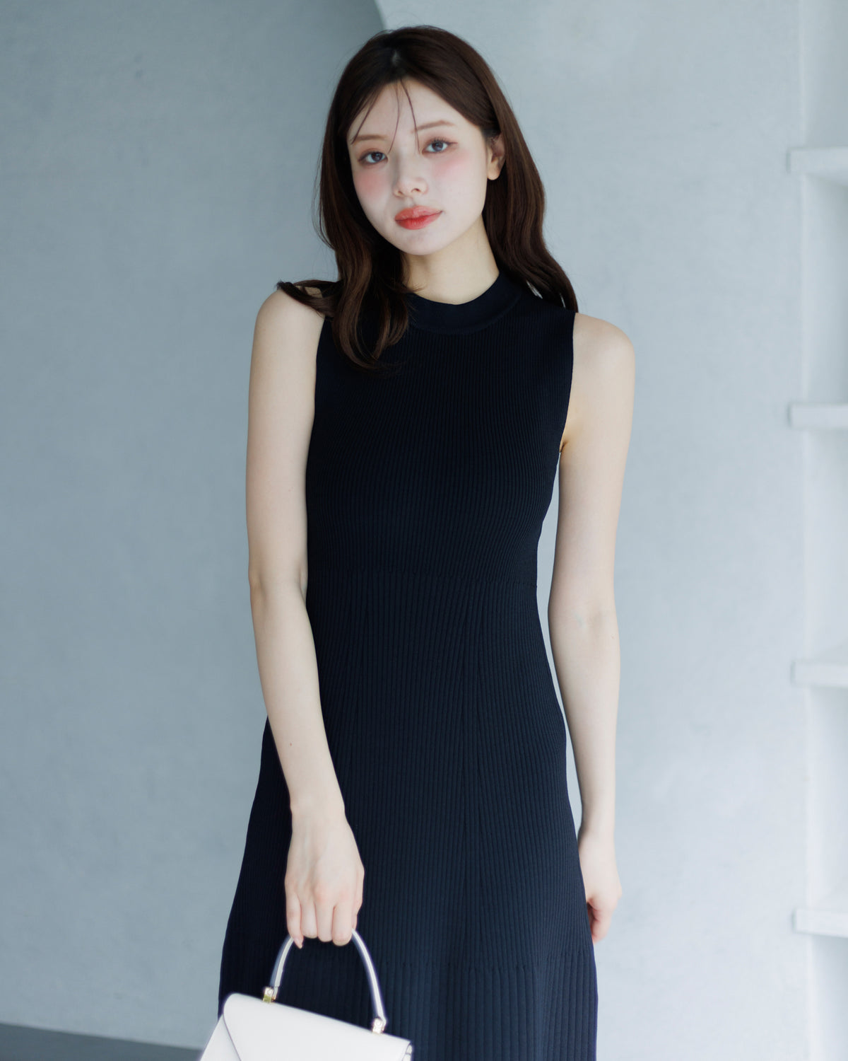 【SPECIAL10%OFF】ノーブルニット・アイラインワンピース
