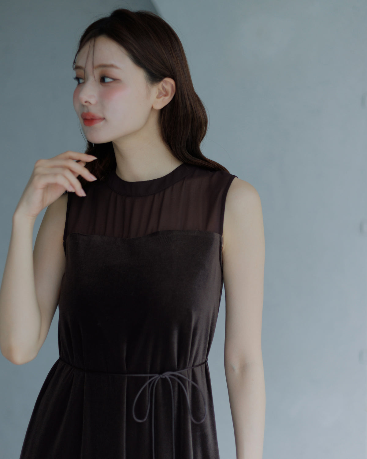 【SPECIAL10%OFF】ノーブルベロアシアーワンピース