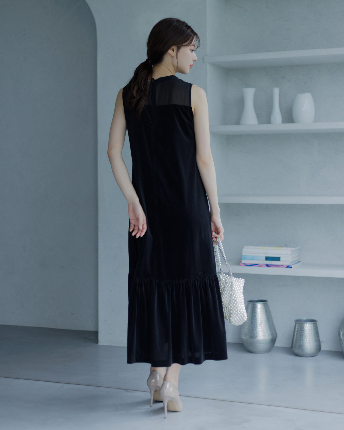 【SPECIAL10%OFF】ノーブルベロアシアーワンピース