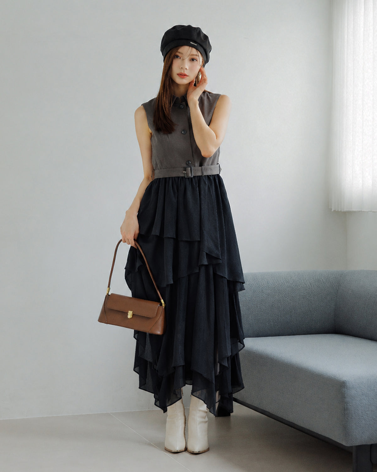 【SPECIAL10%OFF】トレンチドッキングイレヘムワンピース