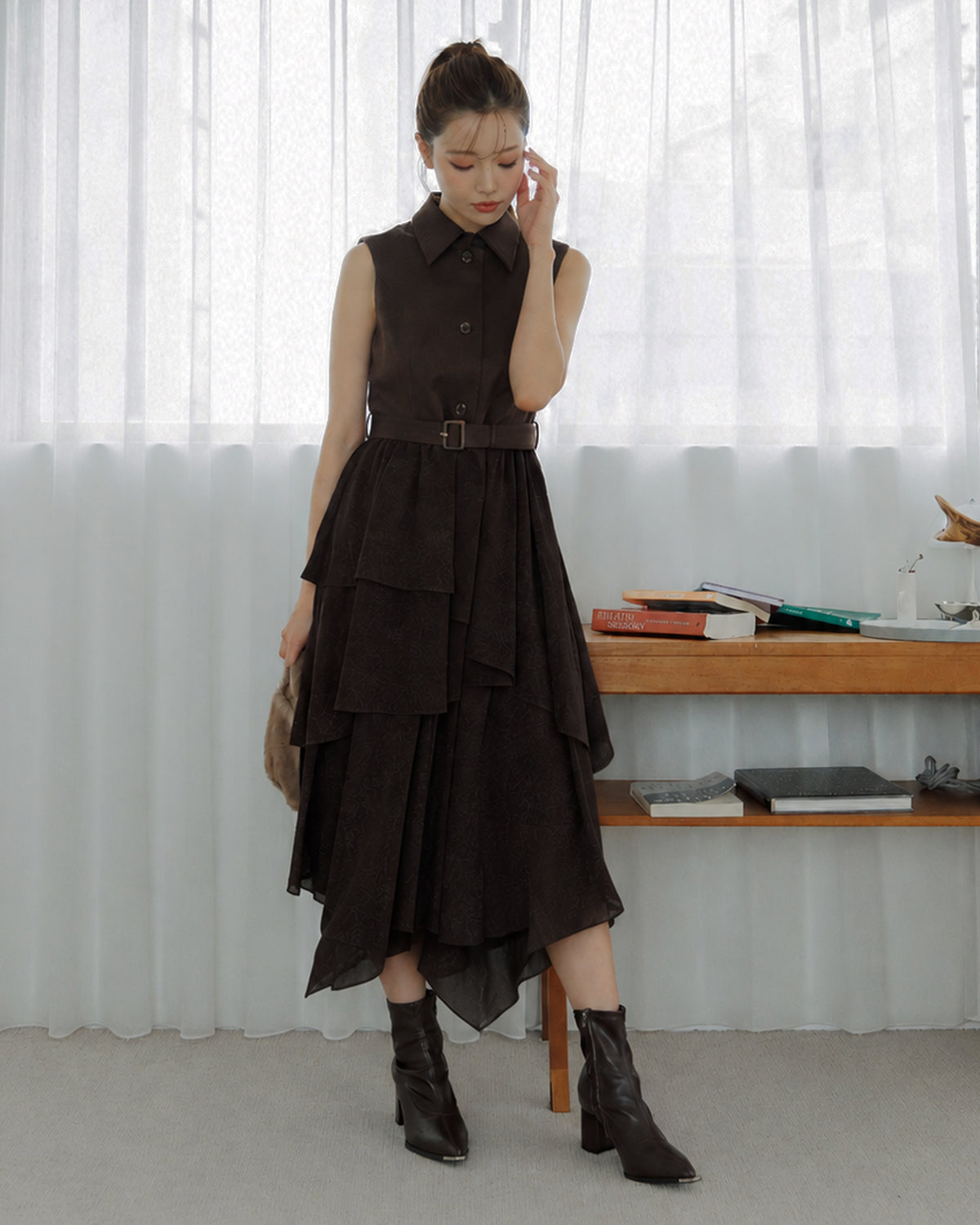 【SPECIAL10%OFF】トレンチドッキングイレヘムワンピース