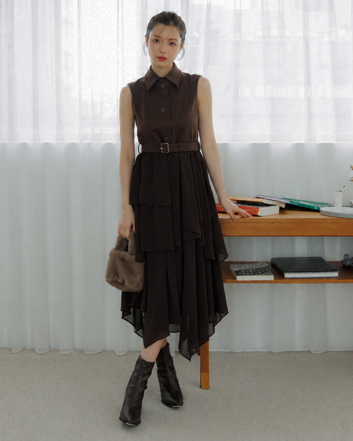【SPECIAL10%OFF】トレンチドッキングイレヘムワンピース