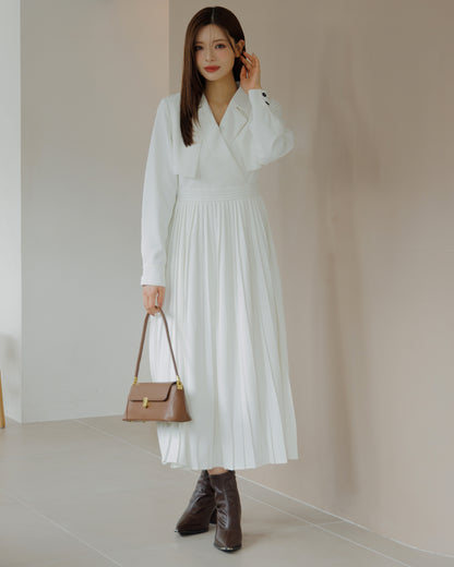 【SPECIAL10%OFF】トレンチディティールプリーツワンピース