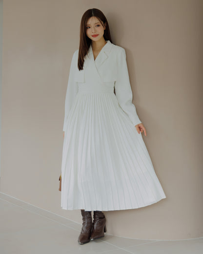 【SPECIAL10%OFF】トレンチディティールプリーツワンピース