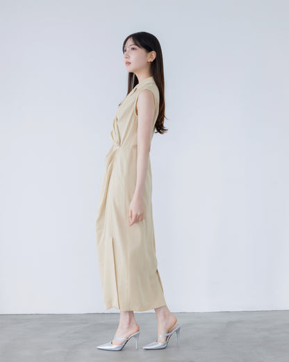 ノースリーブカシュクールドレープワンピース