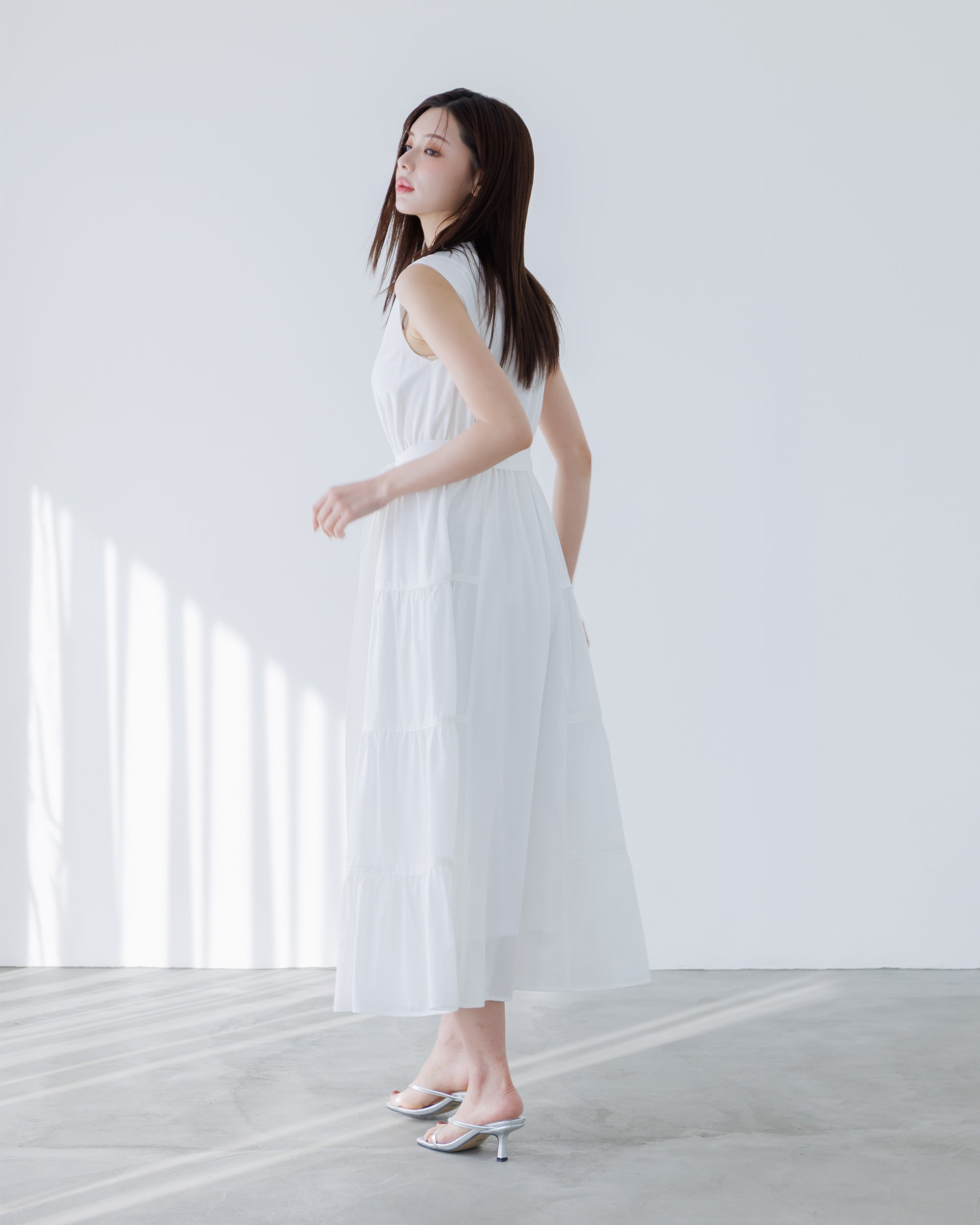 プリムシャツティアードワンピース – Éclat Lune