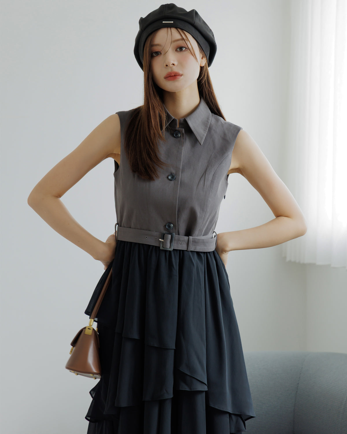 【SPECIAL10%OFF】トレンチドッキングイレヘムワンピース