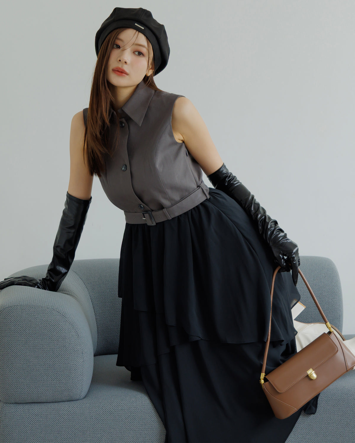 【SPECIAL10%OFF】トレンチドッキングイレヘムワンピース