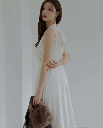 【SPECIAL 10%OFF】クロスドレープフレアワンピース