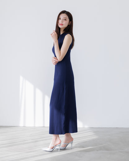 【SPECIAL10%OFF】ノーブルニット・アイラインワンピース