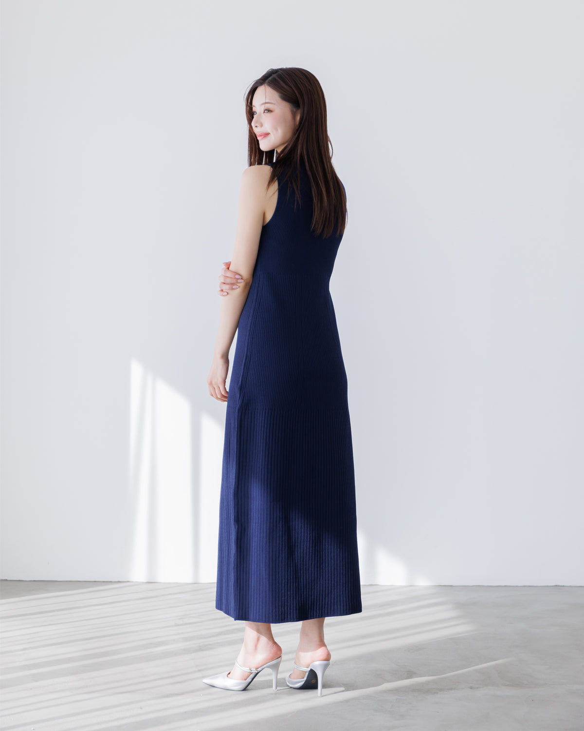 【SPECIAL10%OFF】ノーブルニット・アイラインワンピース