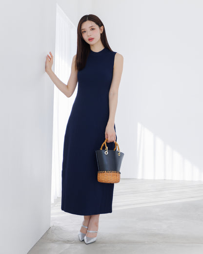 【SPECIAL10%OFF】ノーブルニット・アイラインワンピース
