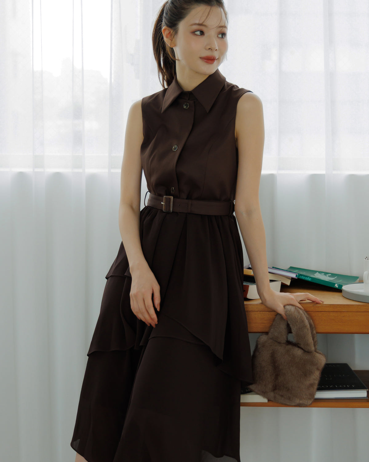 【SPECIAL10%OFF】トレンチドッキングイレヘムワンピース