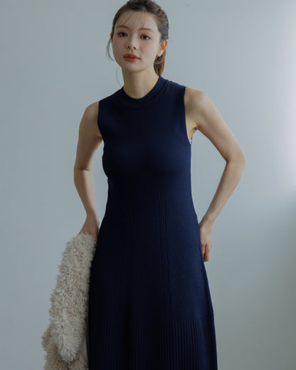 【SPECIAL10%OFF】ノーブルニット・アイラインワンピース