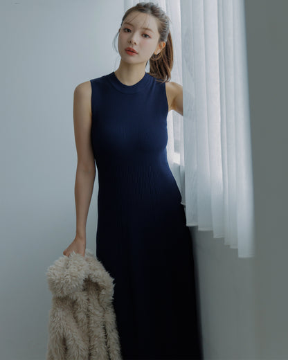 【SPECIAL10%OFF】ノーブルニット・アイラインワンピース