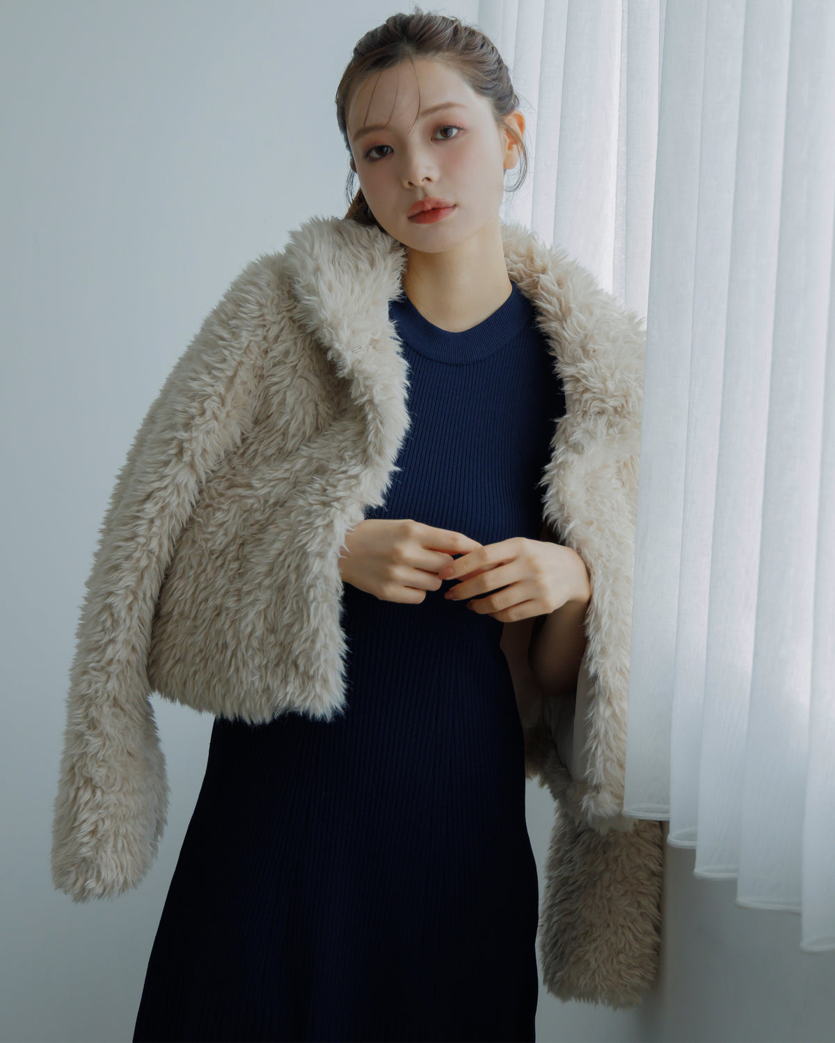 【SPECIAL10%OFF】ノーブルニット・アイラインワンピース