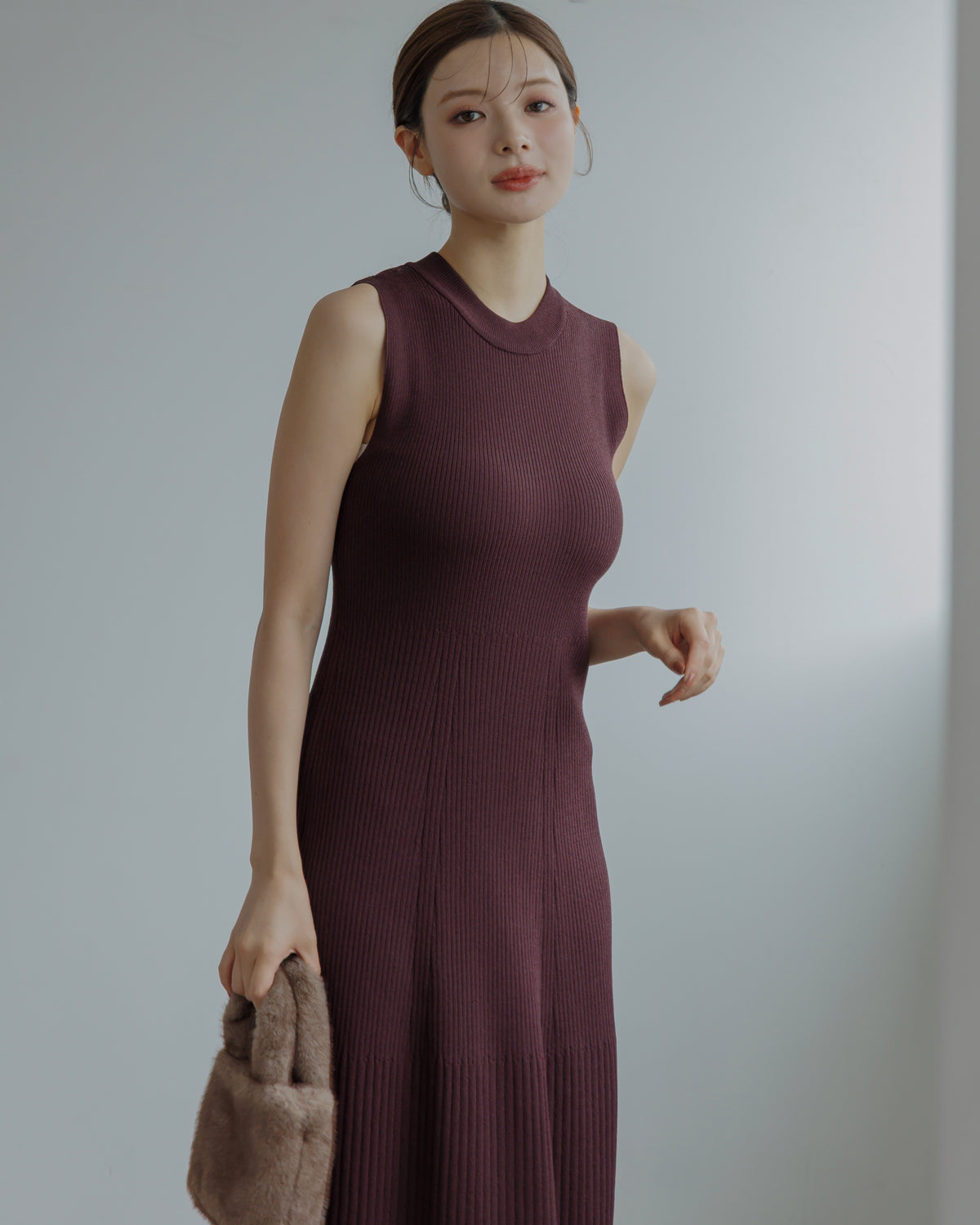 【SPECIAL10%OFF】ノーブルニット・アイラインワンピース