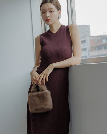 【SPECIAL10%OFF】ノーブルニット・アイラインワンピース
