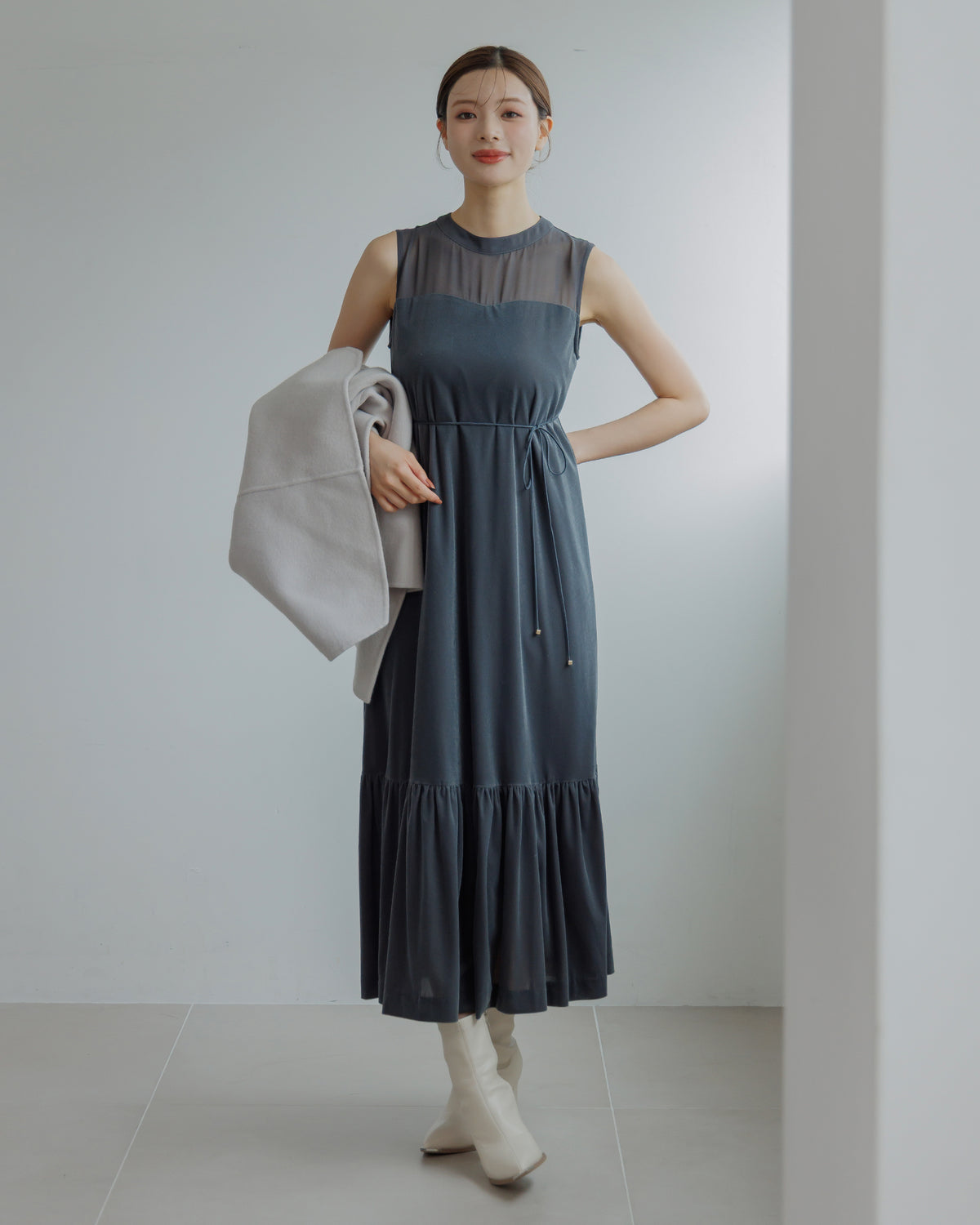 【SPECIAL10%OFF】ノーブルベロアシアーワンピース