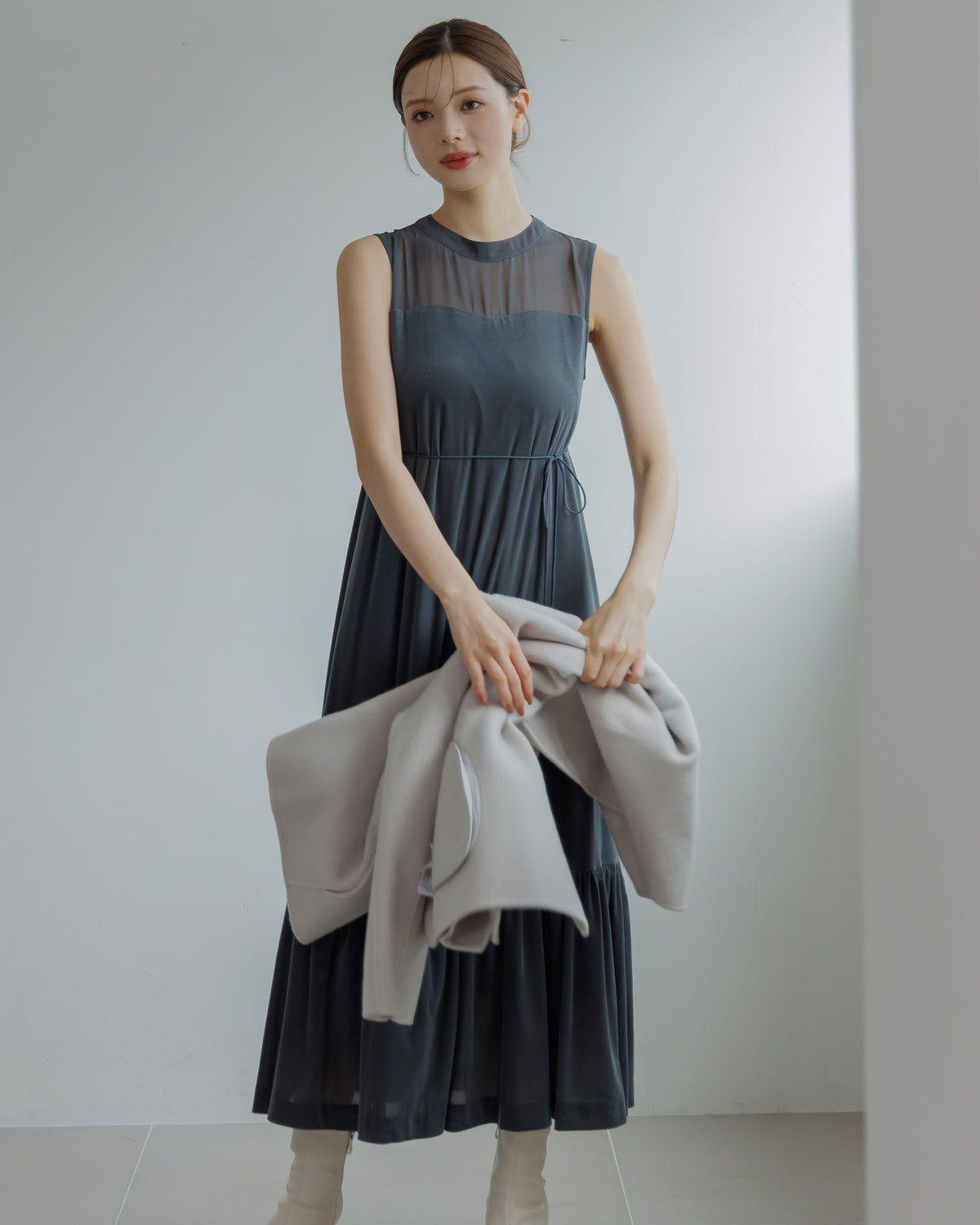 【SPECIAL10%OFF】ノーブルベロアシアーワンピース