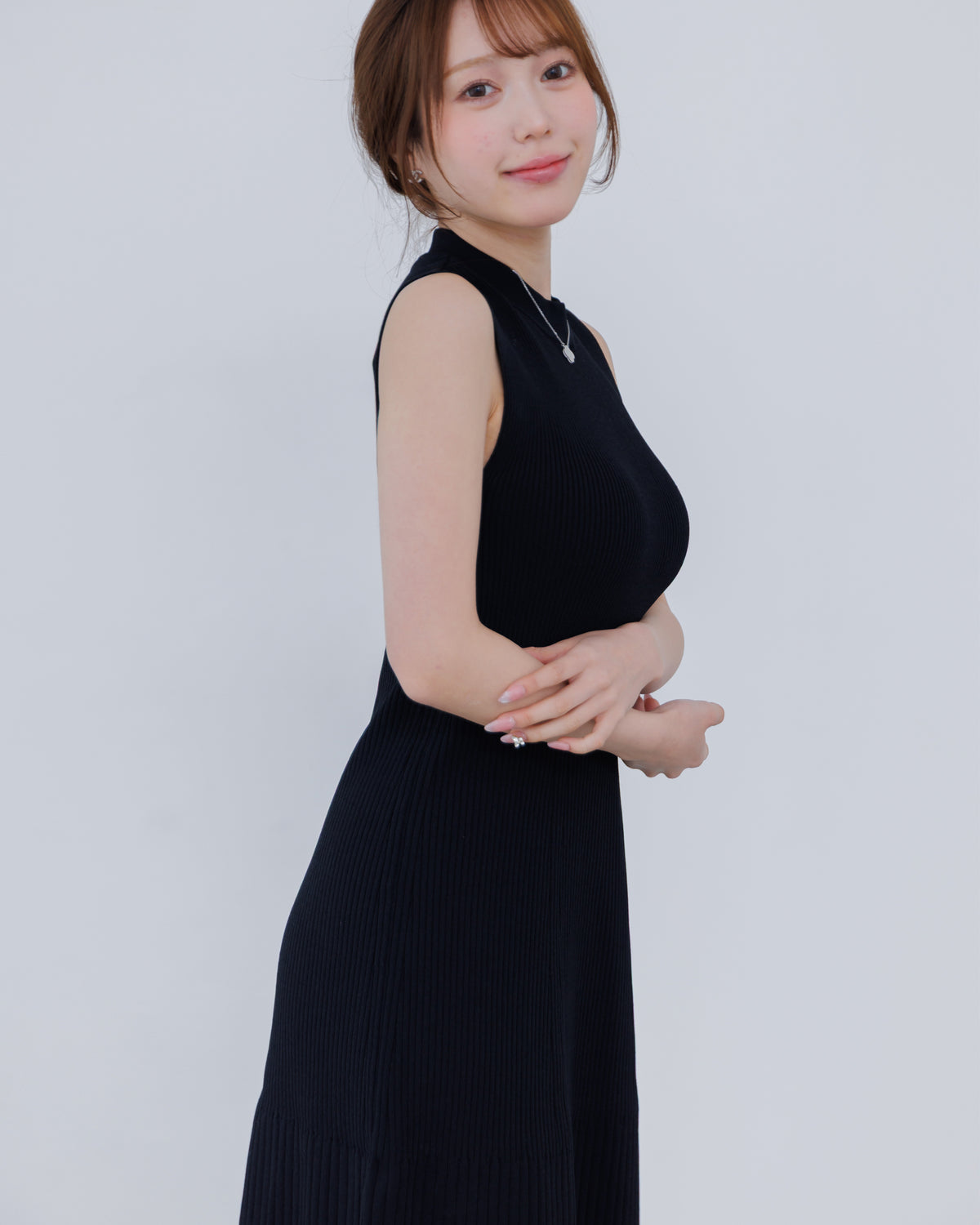 【SPECIAL10%OFF】ノーブルニット・アイラインワンピース