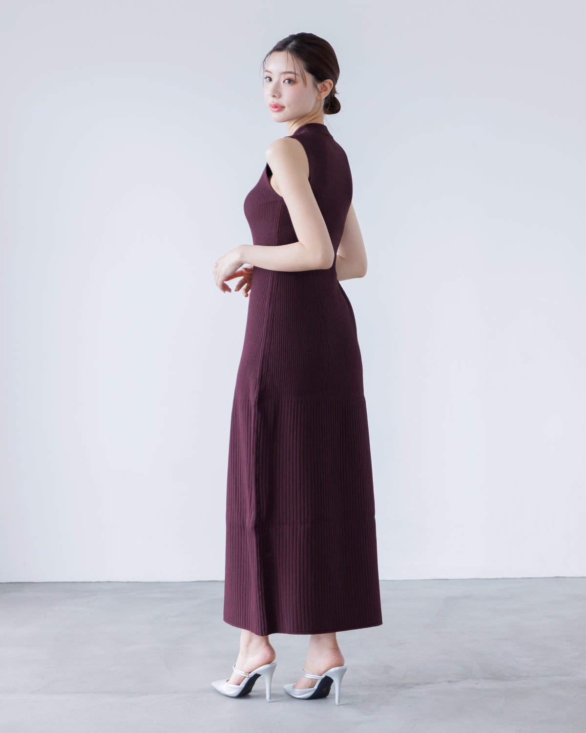 【SPECIAL10%OFF】ノーブルニット・アイラインワンピース