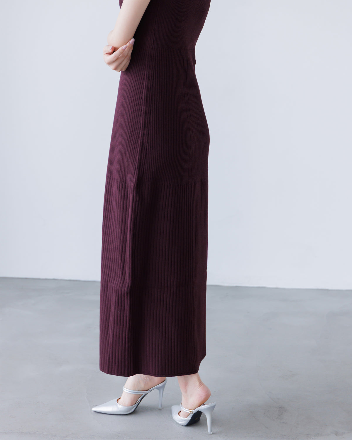 【SPECIAL10%OFF】ノーブルニット・アイラインワンピース