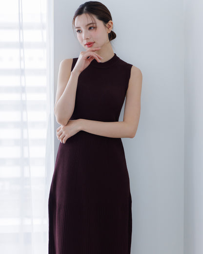 【SPECIAL10%OFF】ノーブルニット・アイラインワンピース