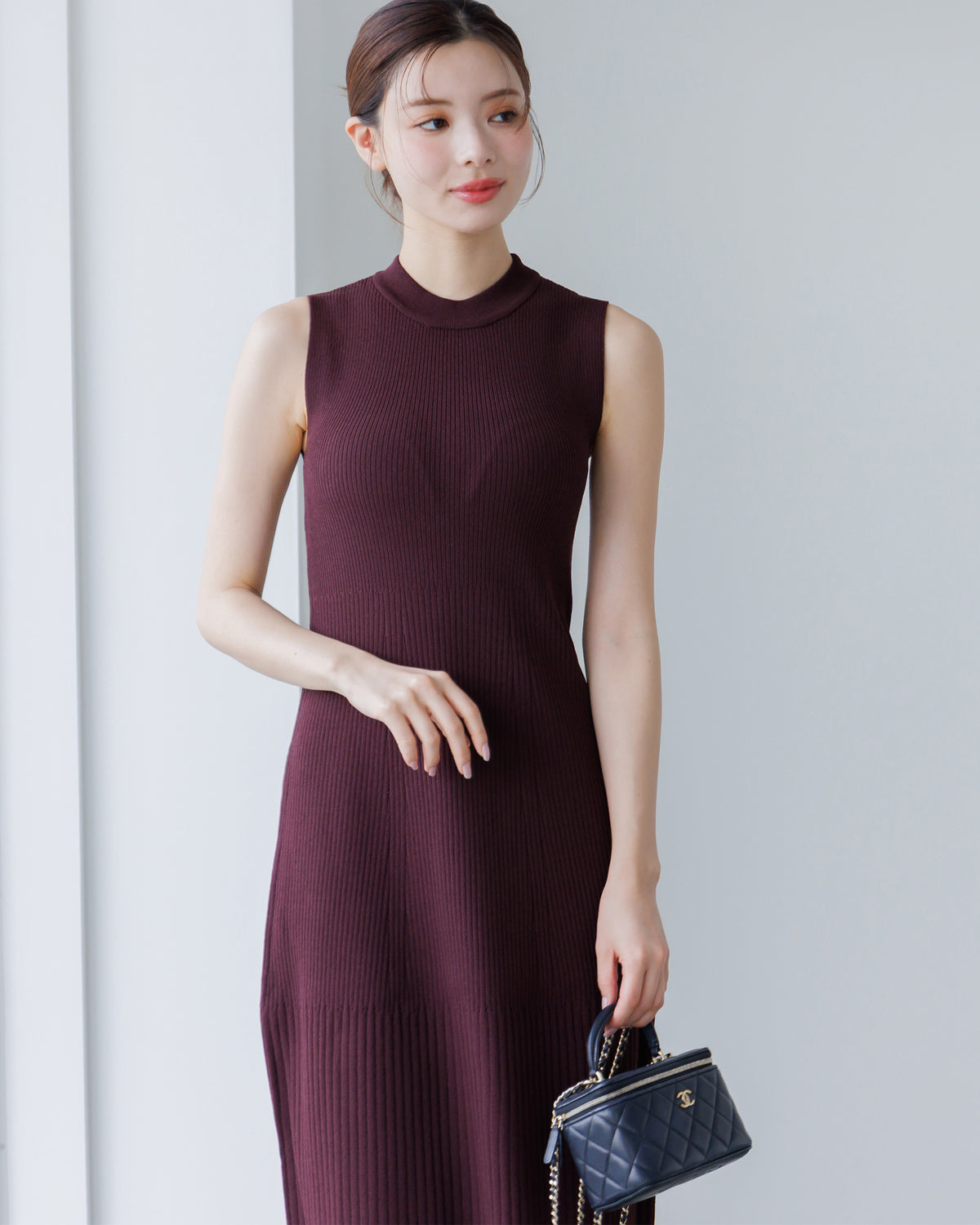 【SPECIAL10%OFF】ノーブルニット・アイラインワンピース