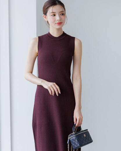 【SPECIAL10%OFF】ノーブルニット・アイラインワンピース