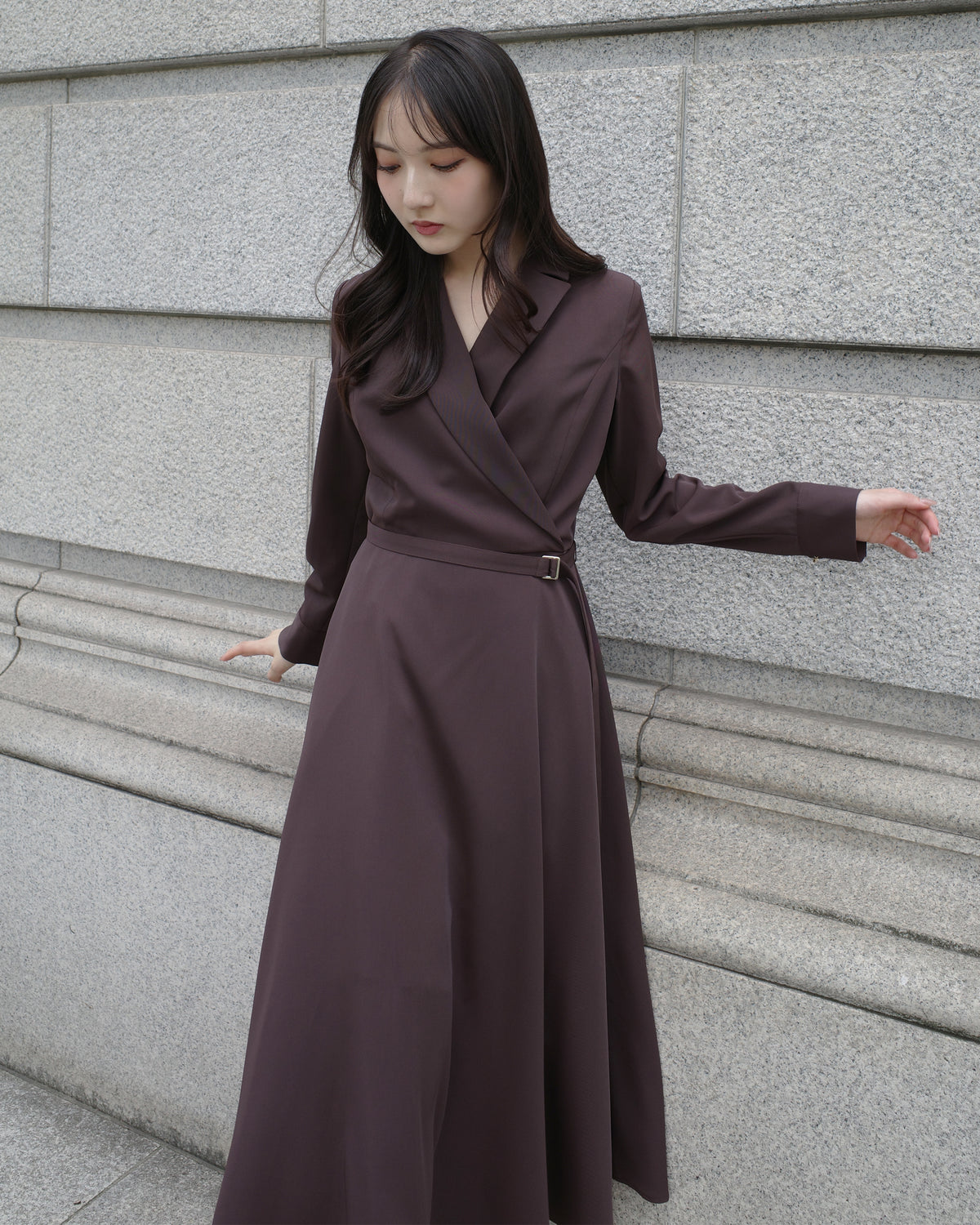 【SPECIAL10%OFF】ロングスリーブトレンチフレアワンピース
