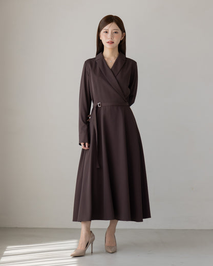 【SPECIAL10%OFF】ロングスリーブトレンチフレアワンピース
