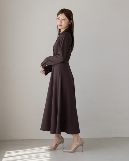 【SPECIAL10%OFF】ロングスリーブトレンチフレアワンピース
