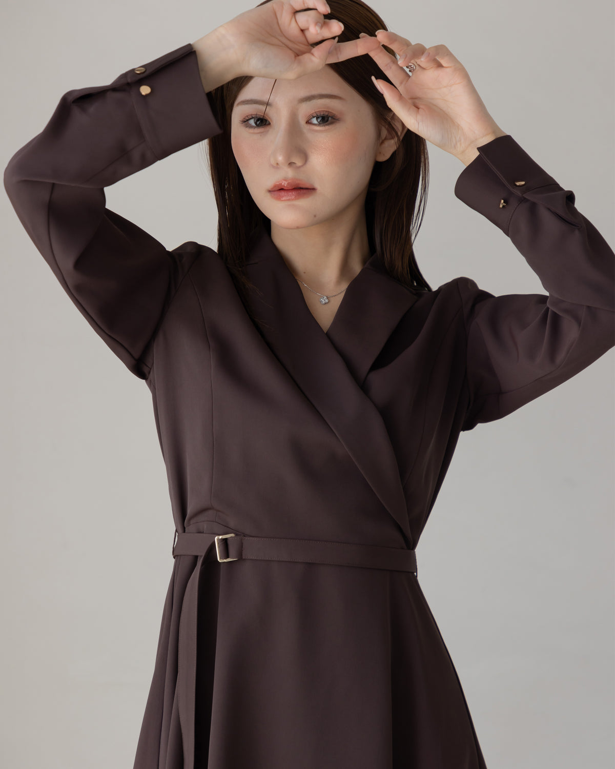 【SPECIAL10%OFF】ロングスリーブトレンチフレアワンピース