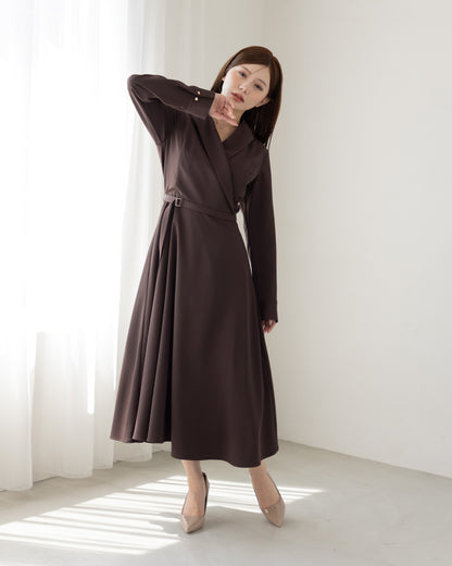 【SPECIAL10%OFF】ロングスリーブトレンチフレアワンピース