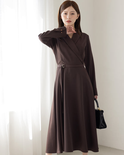 【SPECIAL10%OFF】ロングスリーブトレンチフレアワンピース