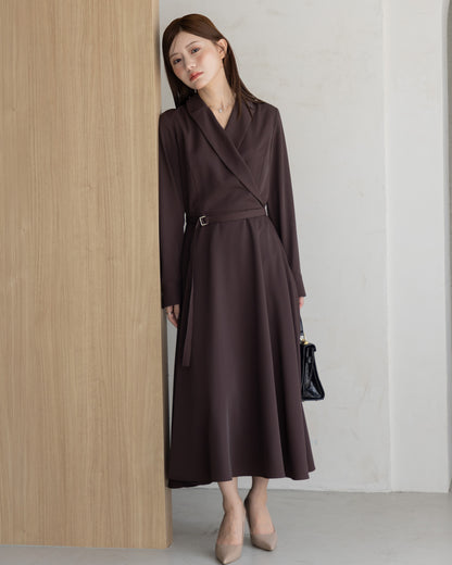 【SPECIAL10%OFF】ロングスリーブトレンチフレアワンピース