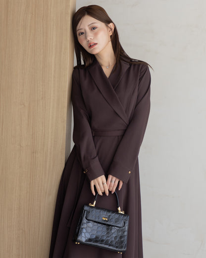 【SPECIAL10%OFF】ロングスリーブトレンチフレアワンピース