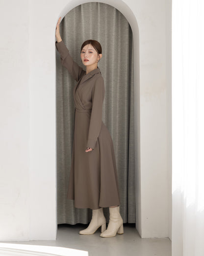 【SPECIAL10%OFF】ロングスリーブトレンチフレアワンピース