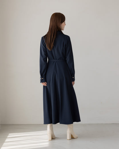 【SPECIAL10%OFF】ロングスリーブトレンチフレアワンピース