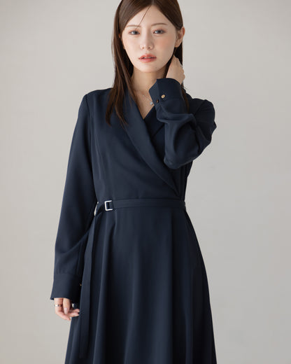 【SPECIAL10%OFF】ロングスリーブトレンチフレアワンピース