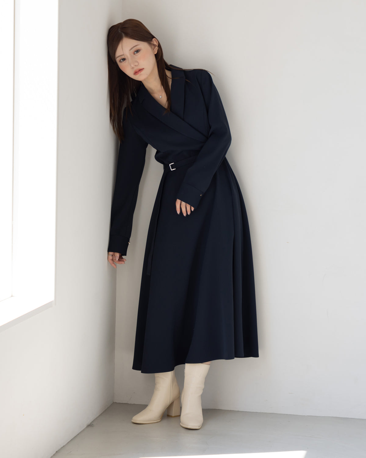 【SPECIAL10%OFF】ロングスリーブトレンチフレアワンピース