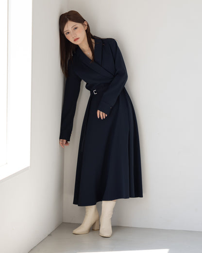 【SPECIAL10%OFF】ロングスリーブトレンチフレアワンピース