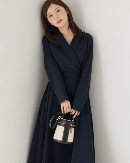 【SPECIAL10%OFF】ロングスリーブトレンチフレアワンピース