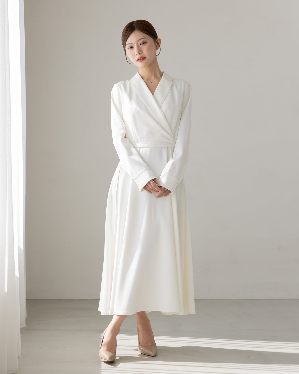 【SPECIAL10%OFF】ロングスリーブトレンチフレアワンピース