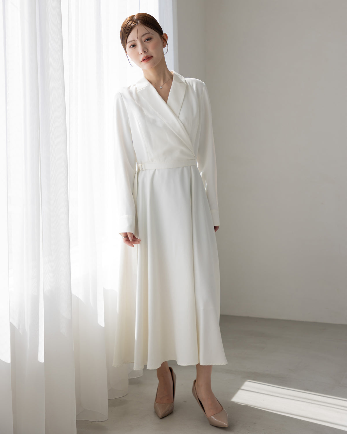 【SPECIAL10%OFF】ロングスリーブトレンチフレアワンピース